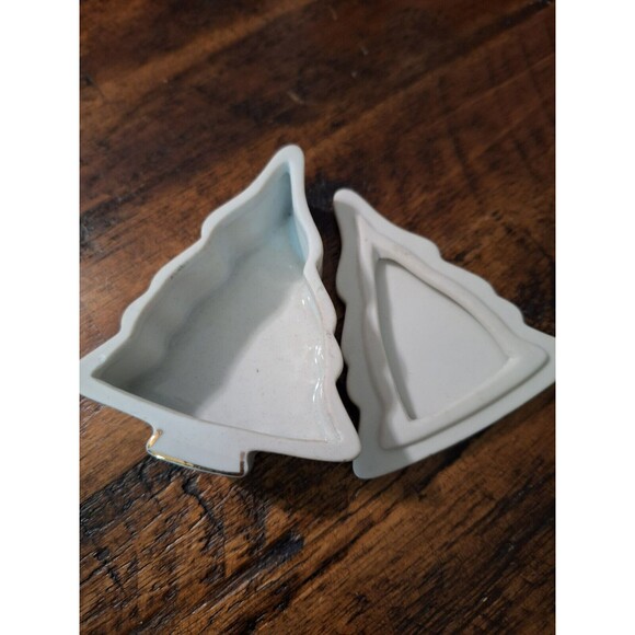 Lefton Hand Painted Christmas Kitsch coll Trinket‎ Candy Box #454p  Vintage - Picture 2 of 6